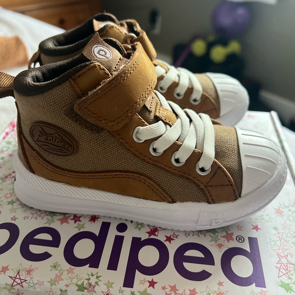 Pediped Brown and White Sneakers Classic Casual Style